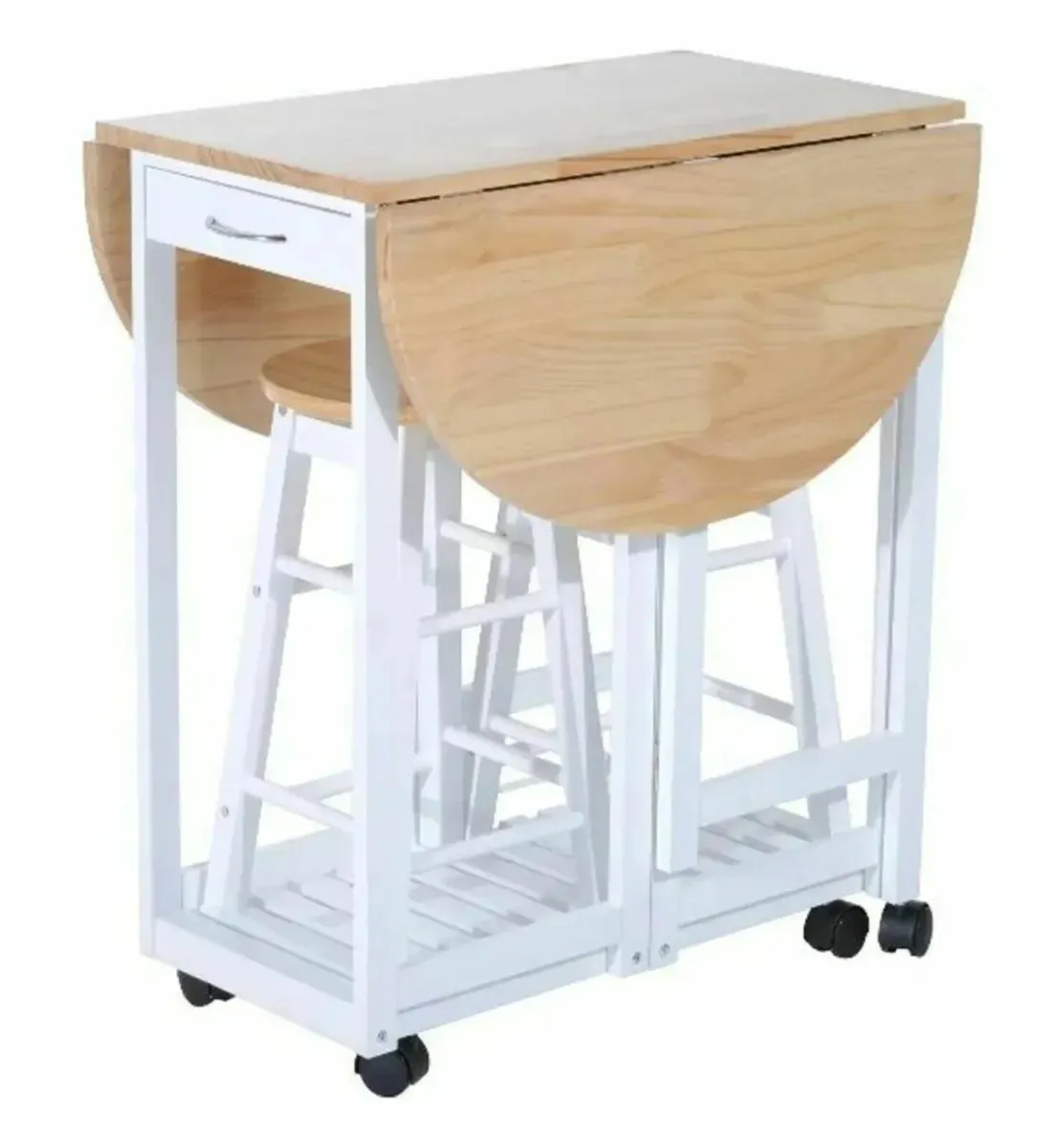 Space-Saving: Foldable 3-Piece Dining Solution - Image 1