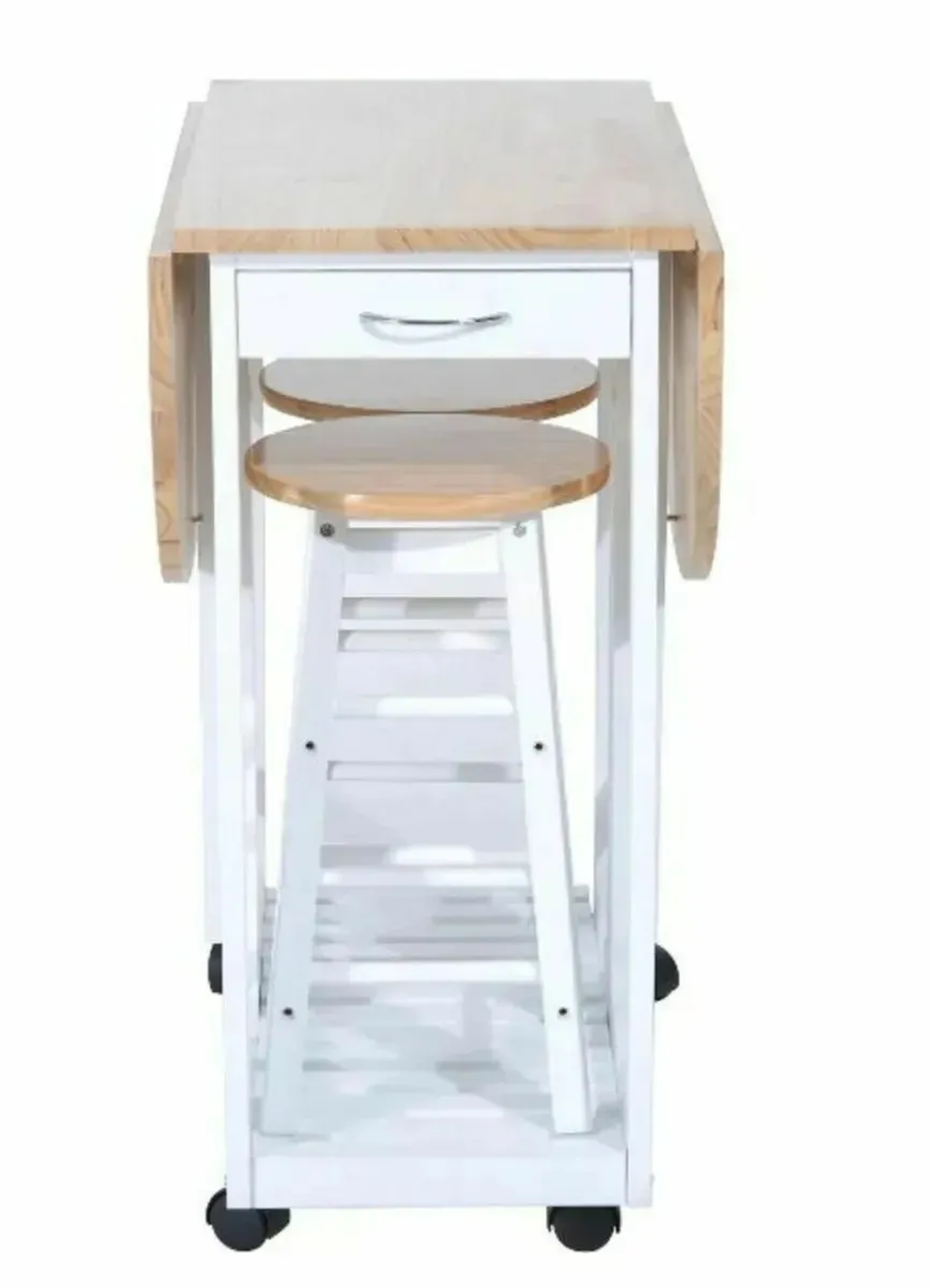 Space-Saving: Foldable 3-Piece Dining Solution - Image 4