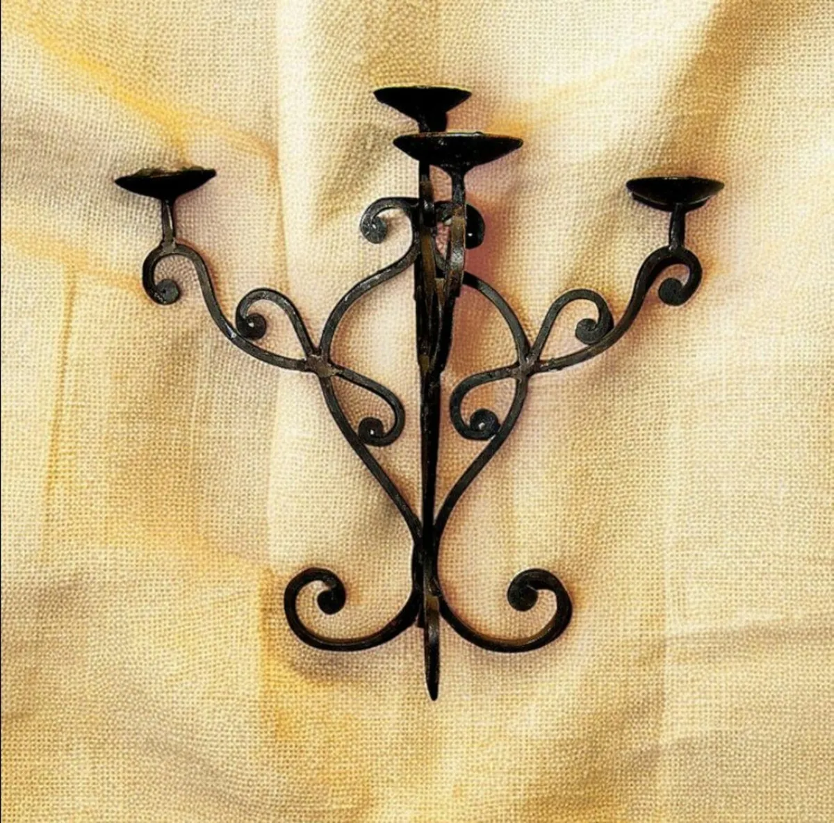 Pair Of Vintage Iron Candleabra - Image 1