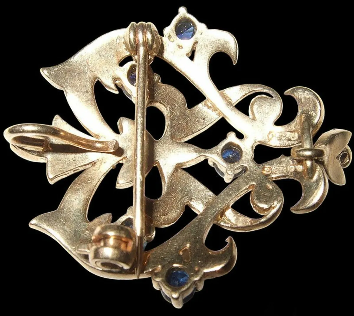 Vintage 9ct Gold/Sapphire and Pearl Pendant - Image 4