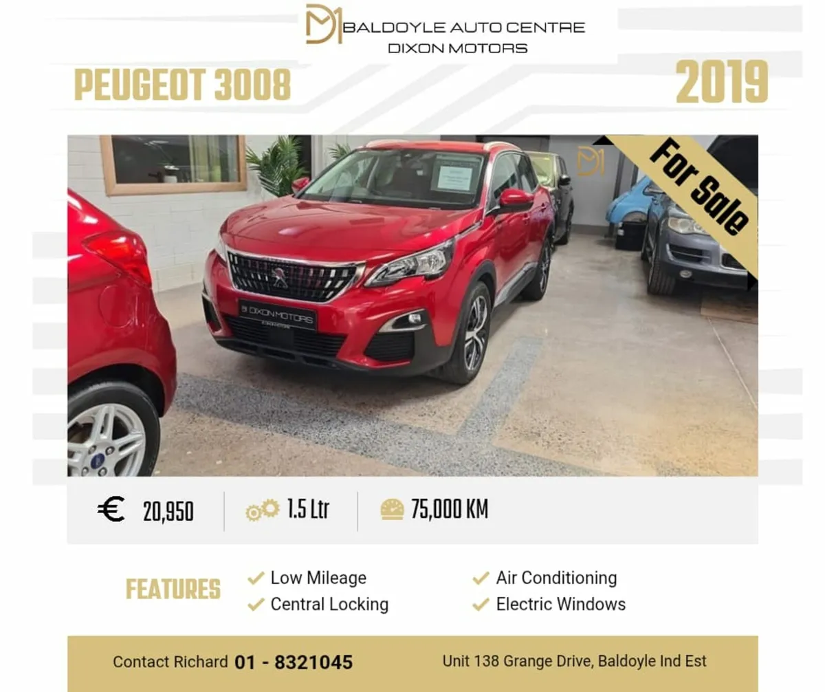 PEUGEOT 3008 1.5 Dsl LOW MILEAGE - Image 1