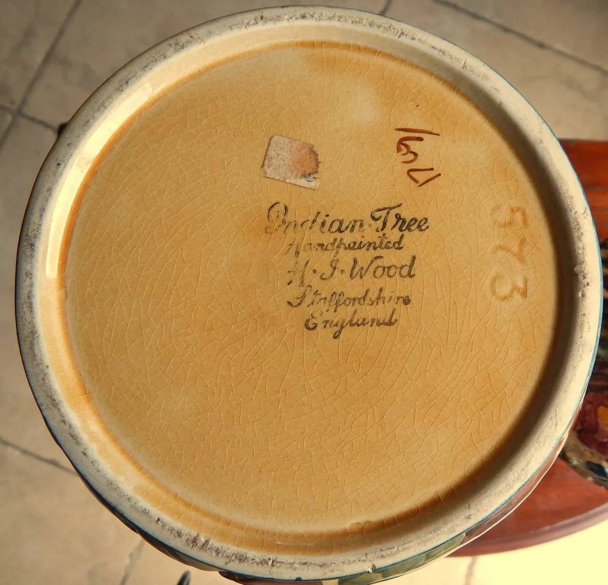 2 Staffordshire Handpainted Indian Tree Vases - Image 4