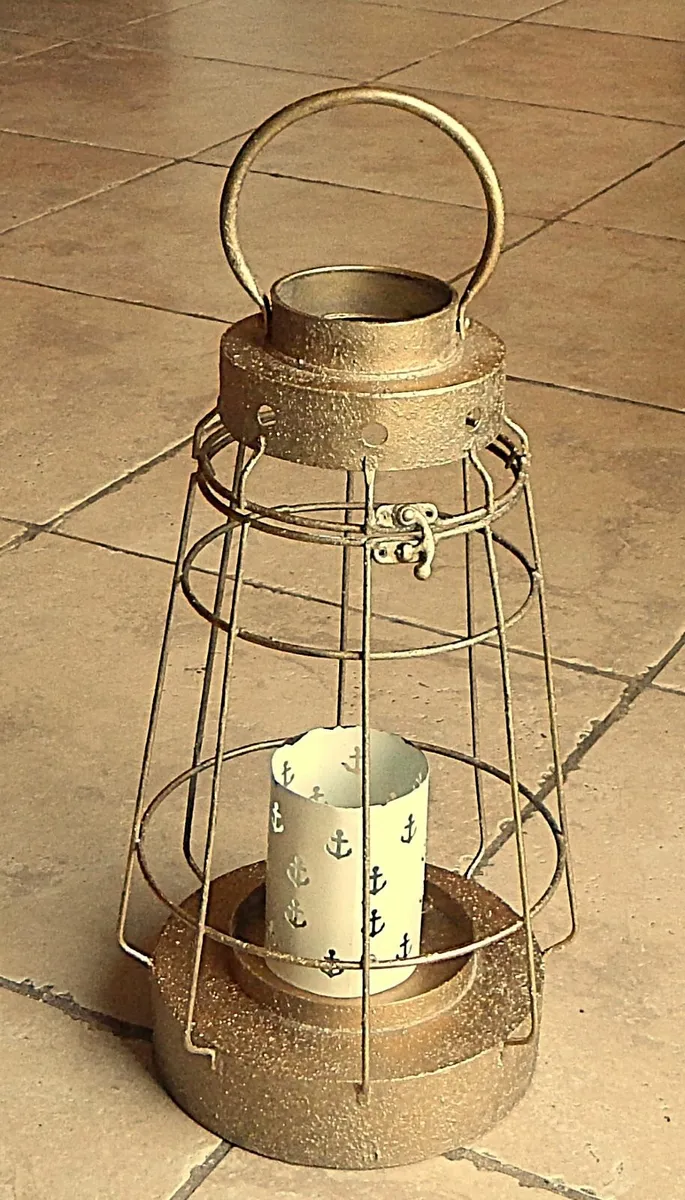 Metal Cage Candle Lantern - Image 1