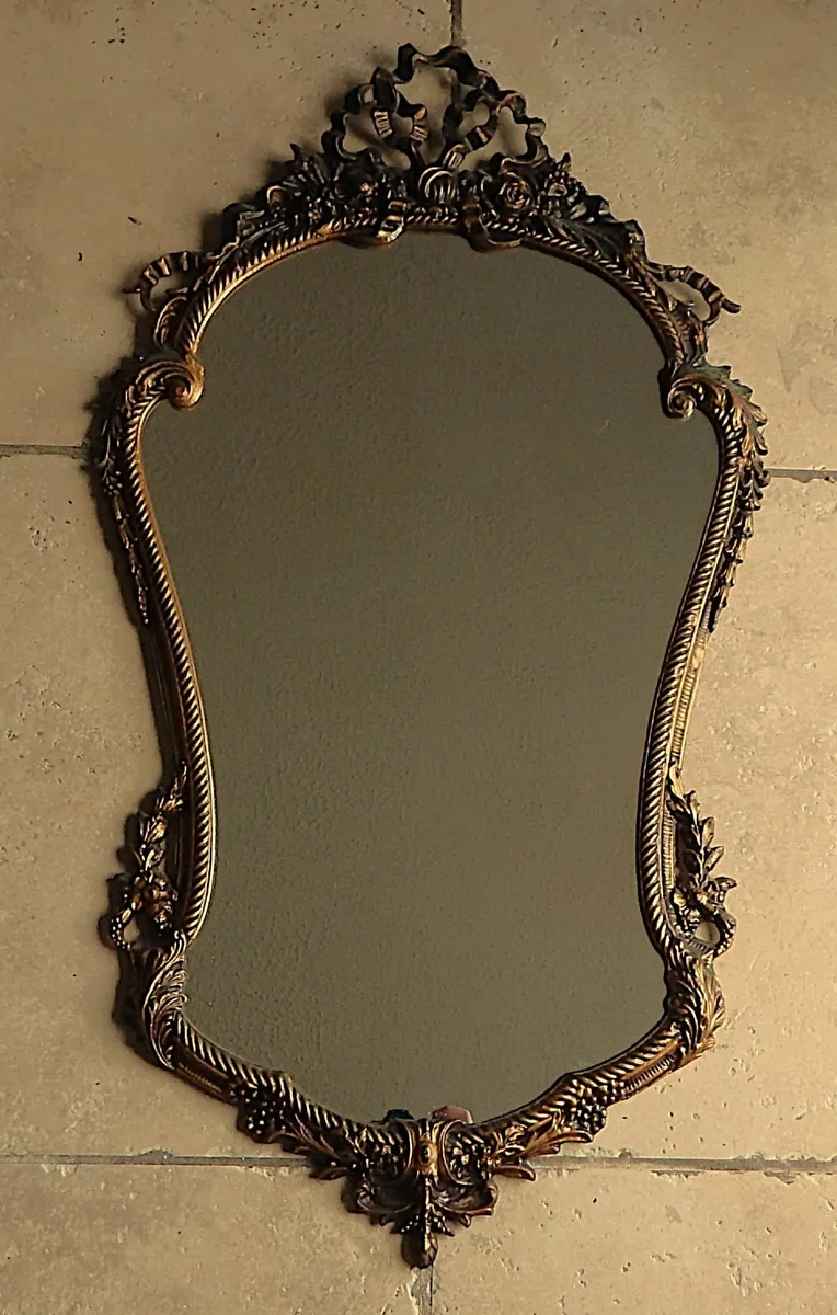 Wall Mirror in Ornate Rococo Style Metal Frame - Image 1