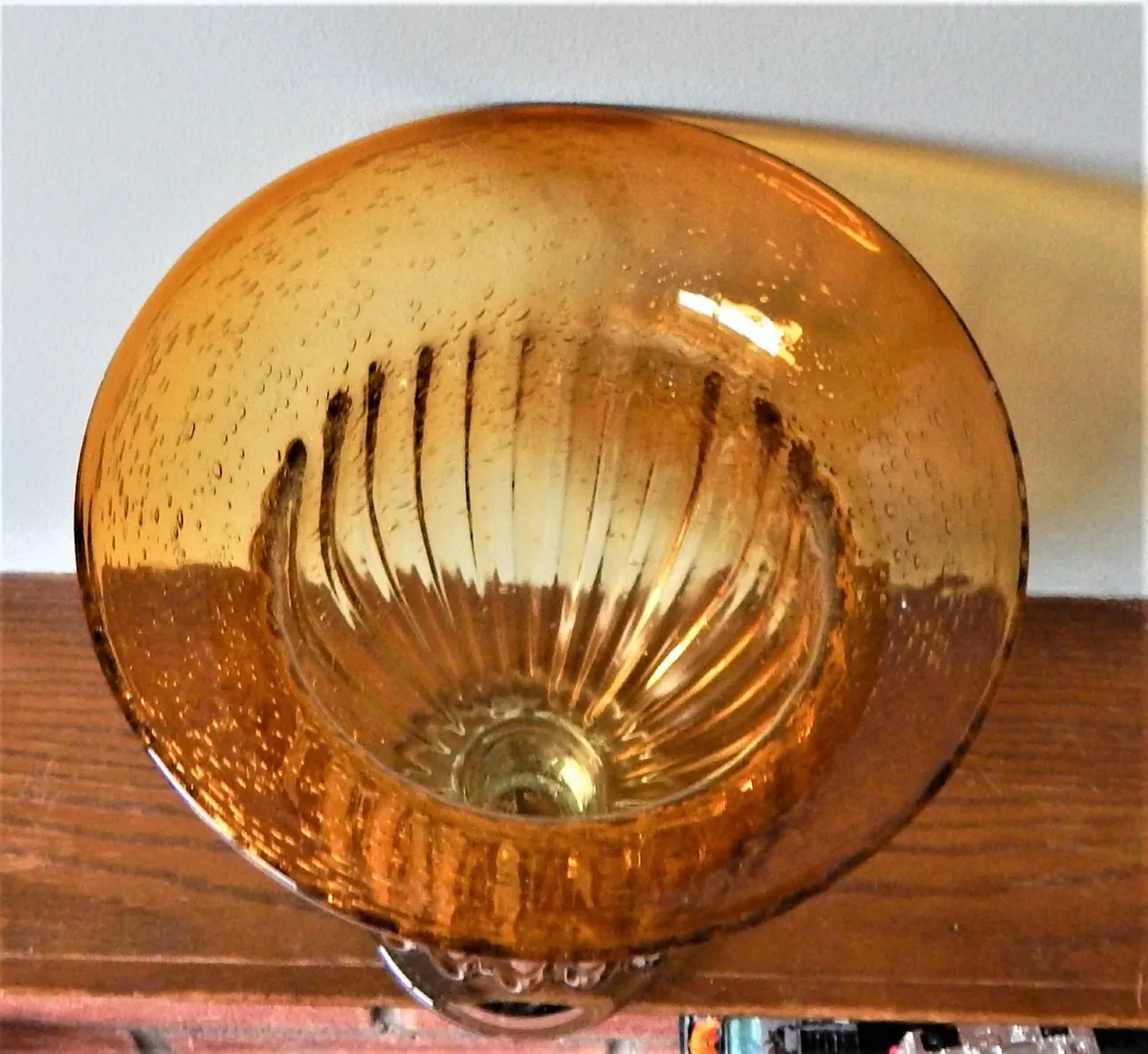 Large Studio Bubble Glass Hand Blown Vase - Image 3
