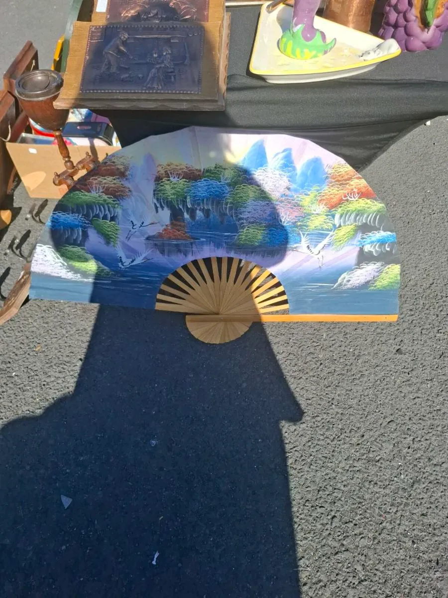 Large deco blue fan postage possible - Image 2