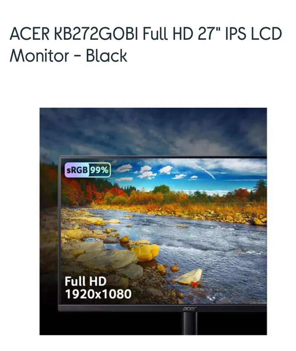 Acer 27 " inch monitor - Image 2
