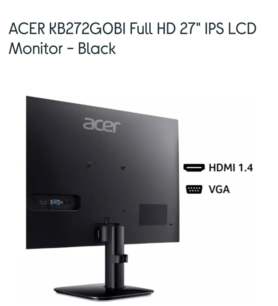 Acer 27 " inch monitor - Image 4