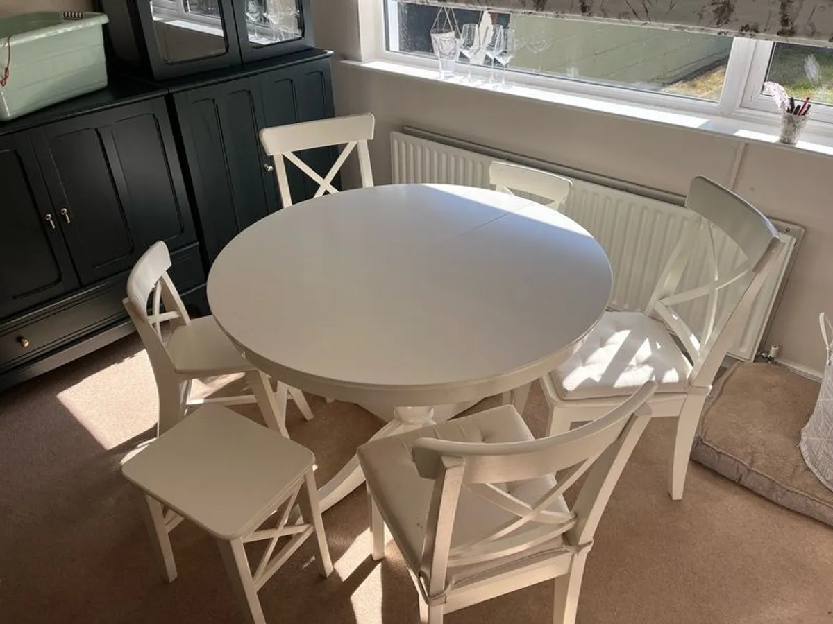 IKEA extendable kitchen table & chairs - Image 2