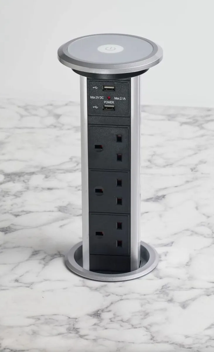Motorised Pop-up Socket Power Port & USB Charger - Image 1