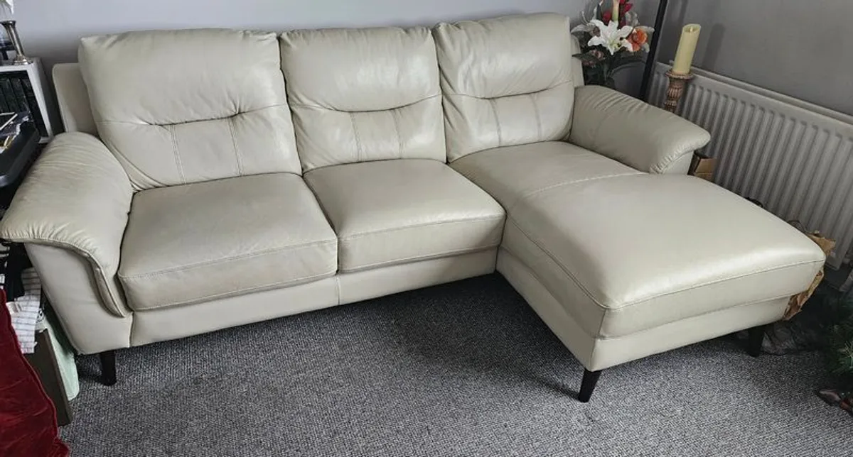 Leather corner sofa - Image 2