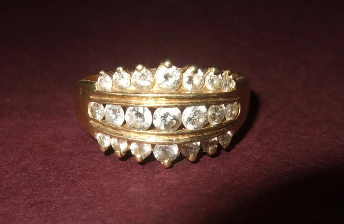 Fully Cert' Vintage 18ct Gold/Diamond Coronet Ring - Image 2