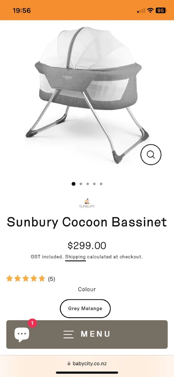 Sunbury Cocoon Bassinet / Baby Crib - Image 1