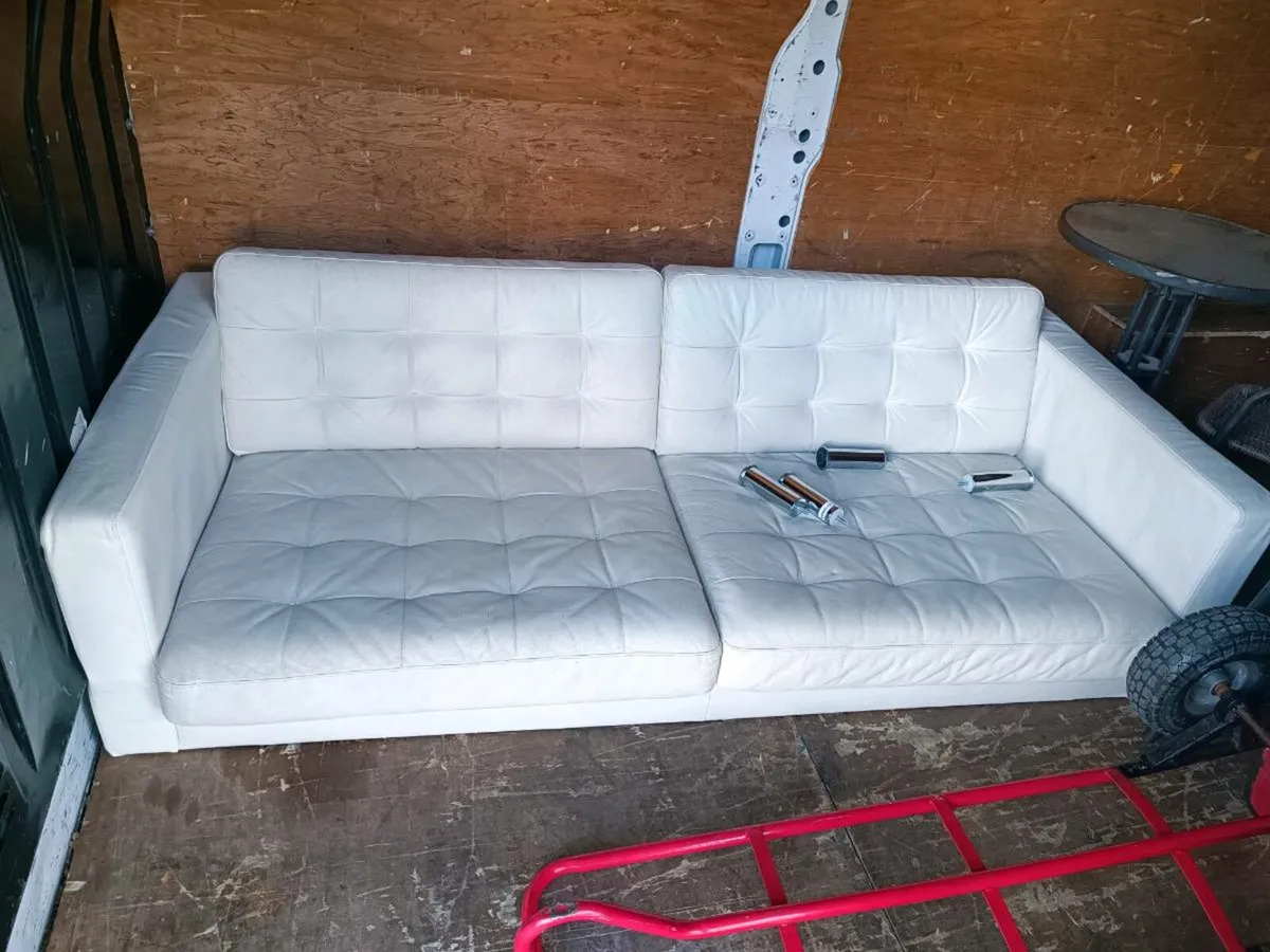 White 3 seater sofa - Image 2