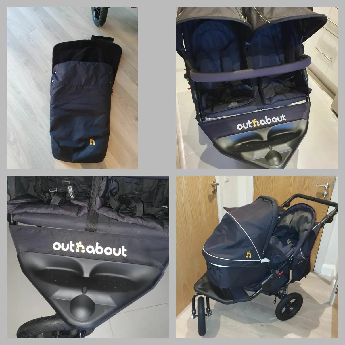 Out N about with carrycot, footmuff - Image 1