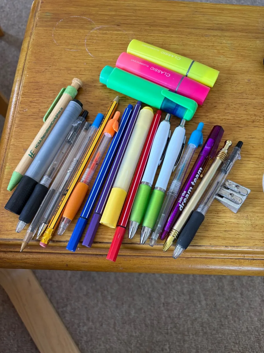 Free pen, pencil & sharpener