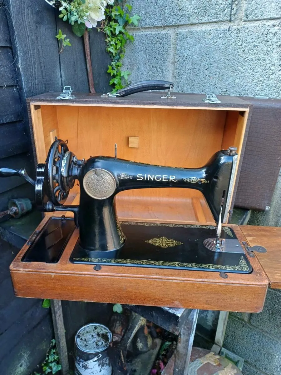 1930 Singer Handcrank Sewing Machine - Image 1