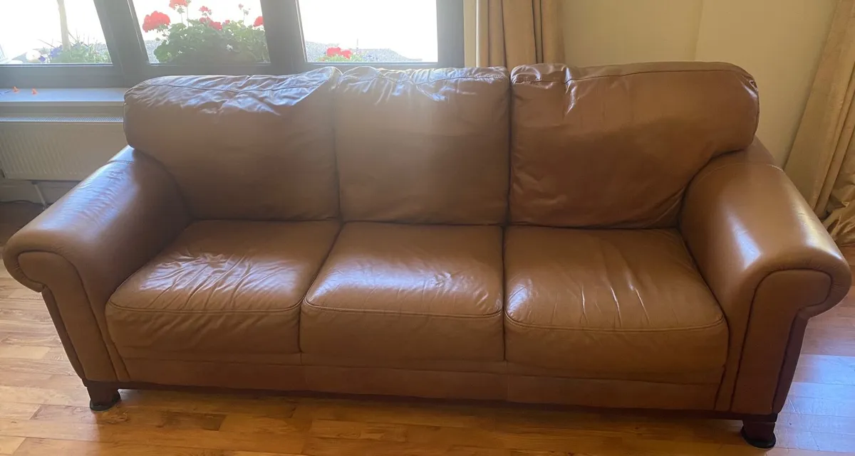 Three piece leather suite - Image 2
