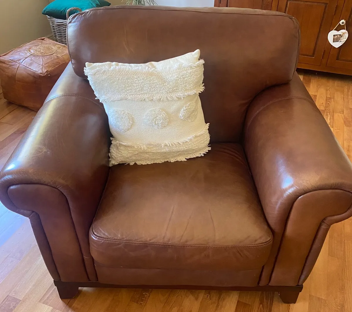 Three piece leather suite - Image 3