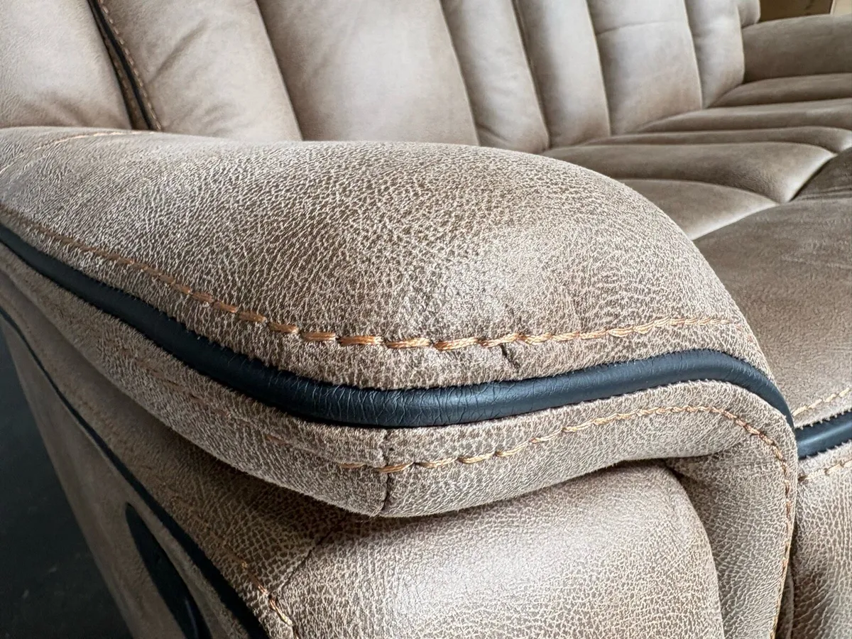 All recliner sofas available in 3+2+1 grey or brow - Image 2