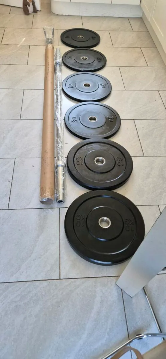Brand new Olympic bumper weight lifting set - Image 2