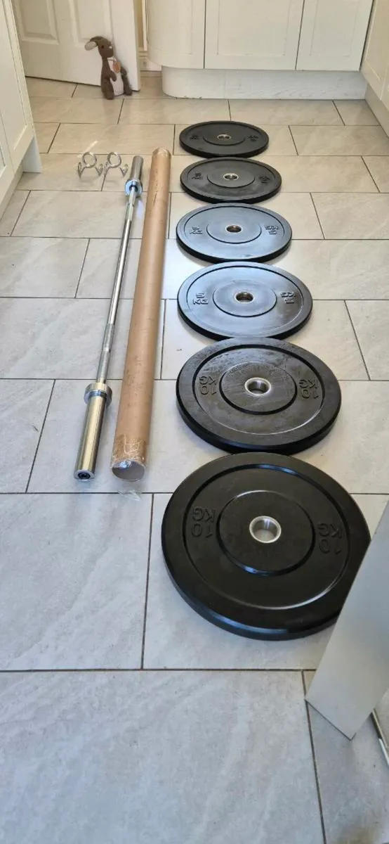 Brand new Olympic bumper weight lifting set - Image 3