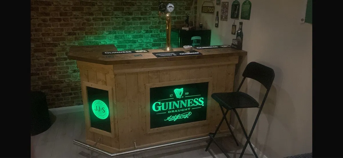 Hand Crafted Home Bars Suitable For Guinness Beer - Image 1