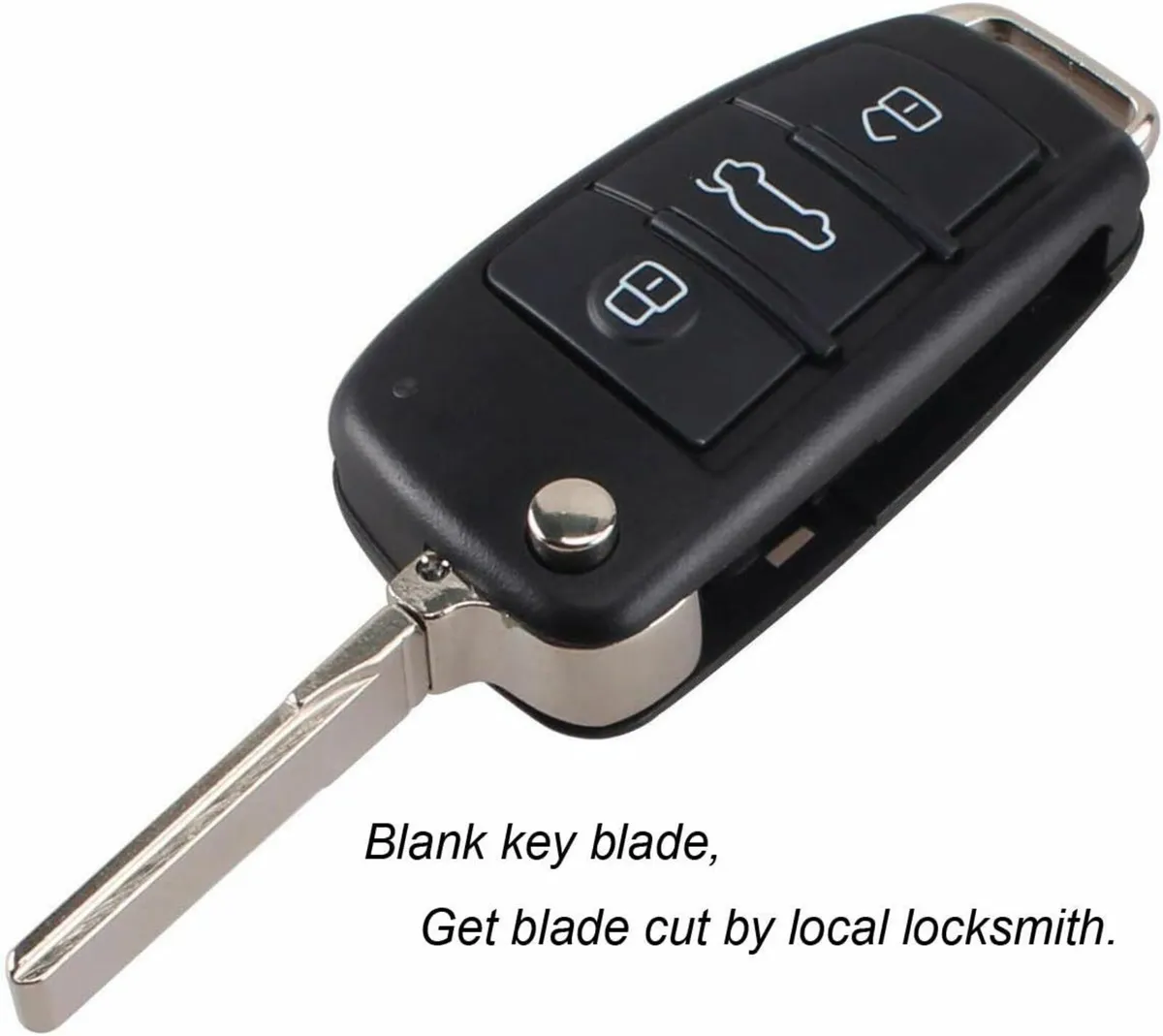 AUDI 3 Buttons Folding Remote Car Key Fob Case She