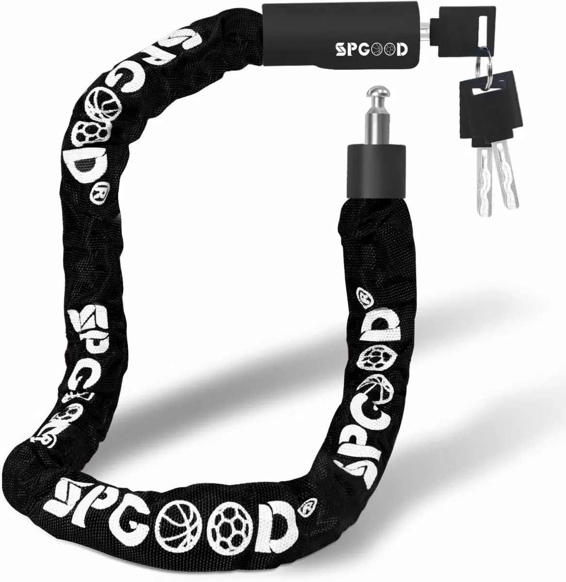 Bike Lock with 3 Keys - 90 cm with 6 mm Steel Chai