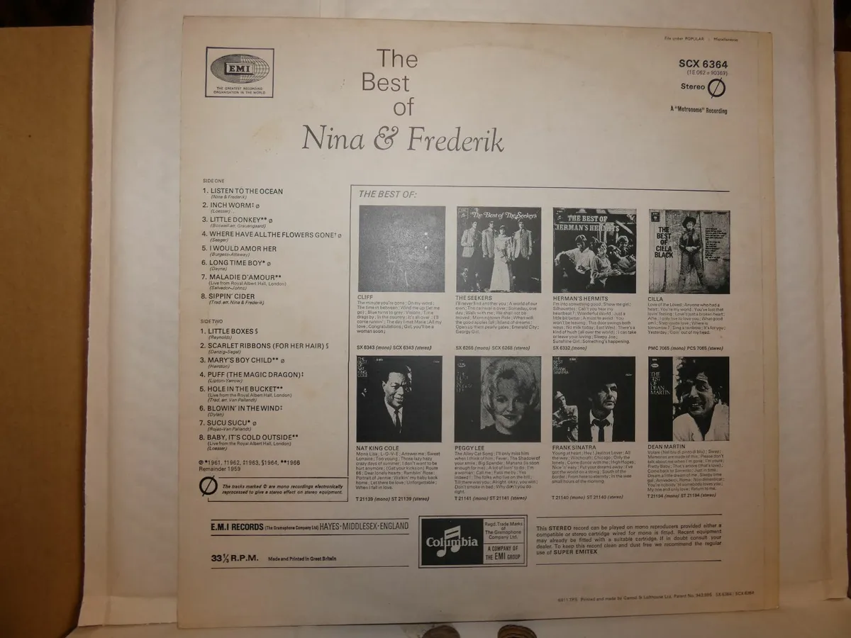 THE BEST OF NINA AND FREDERIK 1966 UK PRESSING LP - Image 3