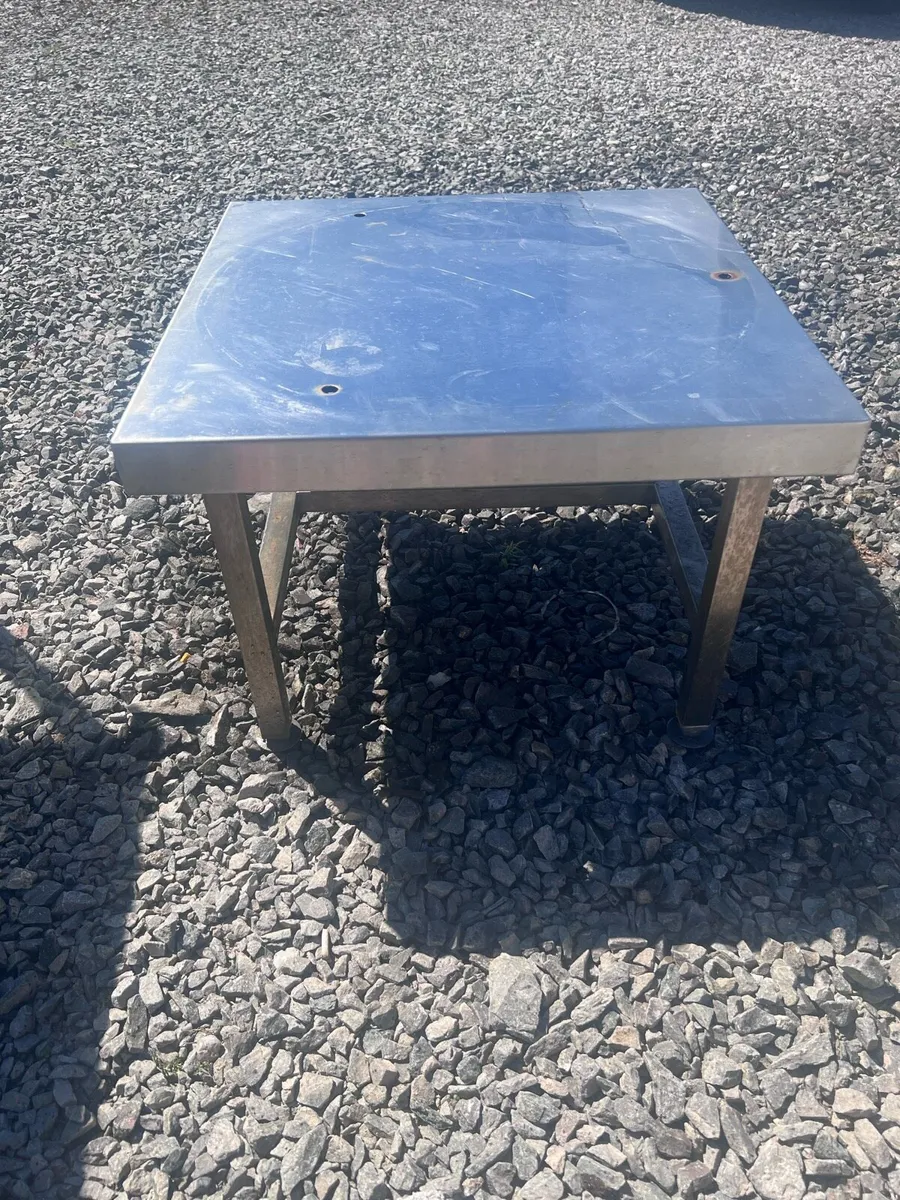 2 catering stainless steel tables - Image 2