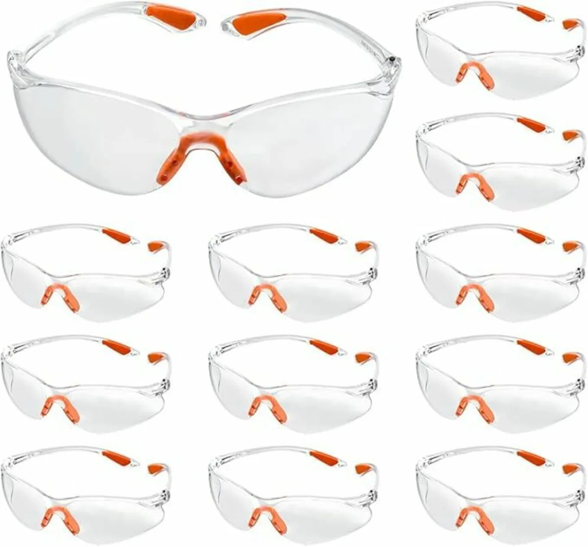 Clear Safety Glasses, 12 pcs Eye Protection Glasse
