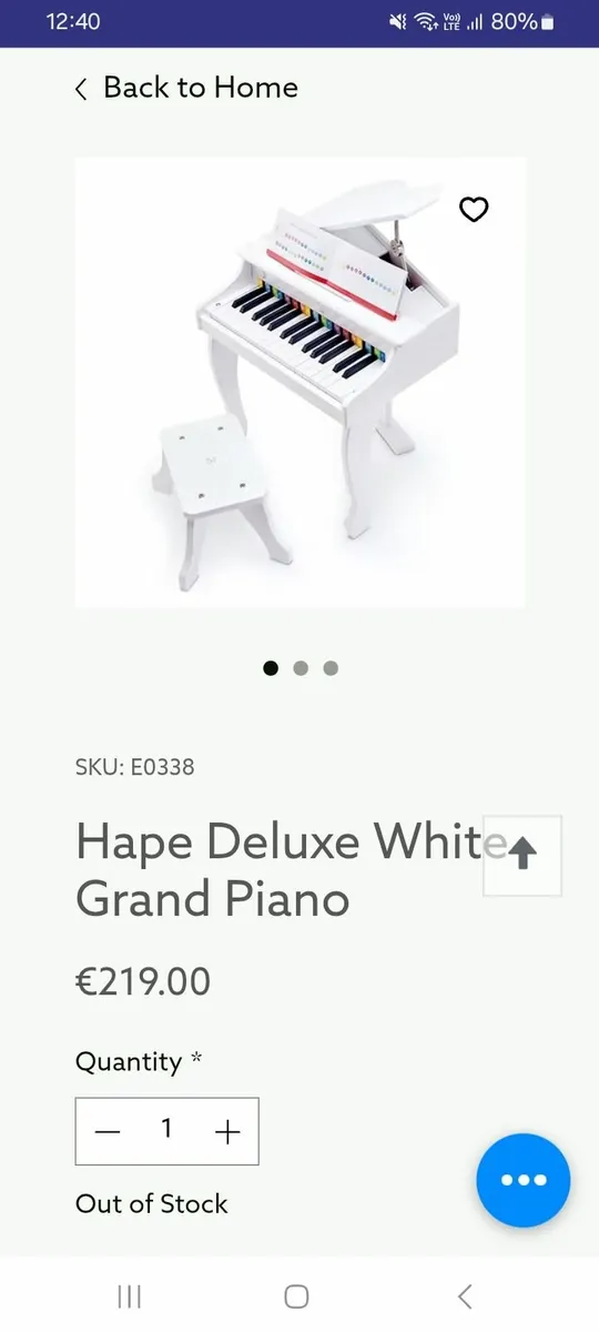 Kids Deluxe Grand Piano white brand new - Image 3