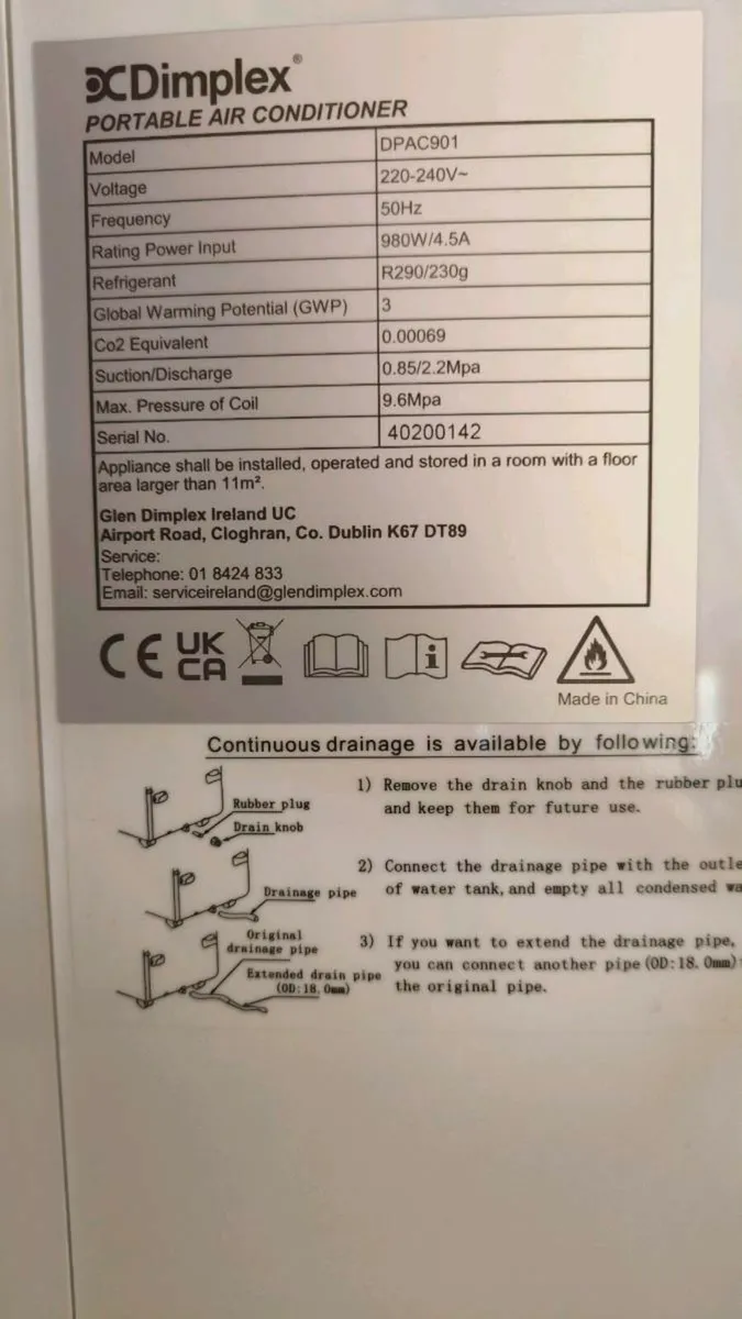 Dimplex 2.6kW Portable Air Conditioner - Image 2