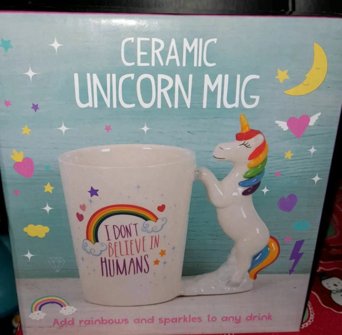 Ceramic Rainbow Unicorn Money Box and Mug - Image 2