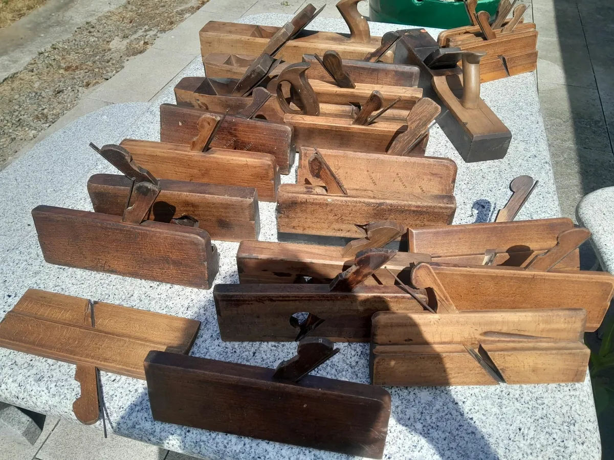 Twenty four wood planes - Image 1