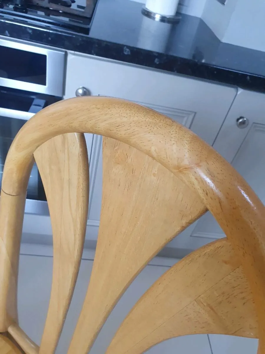 Set of  4 solid wood dining chairs - Image 2
