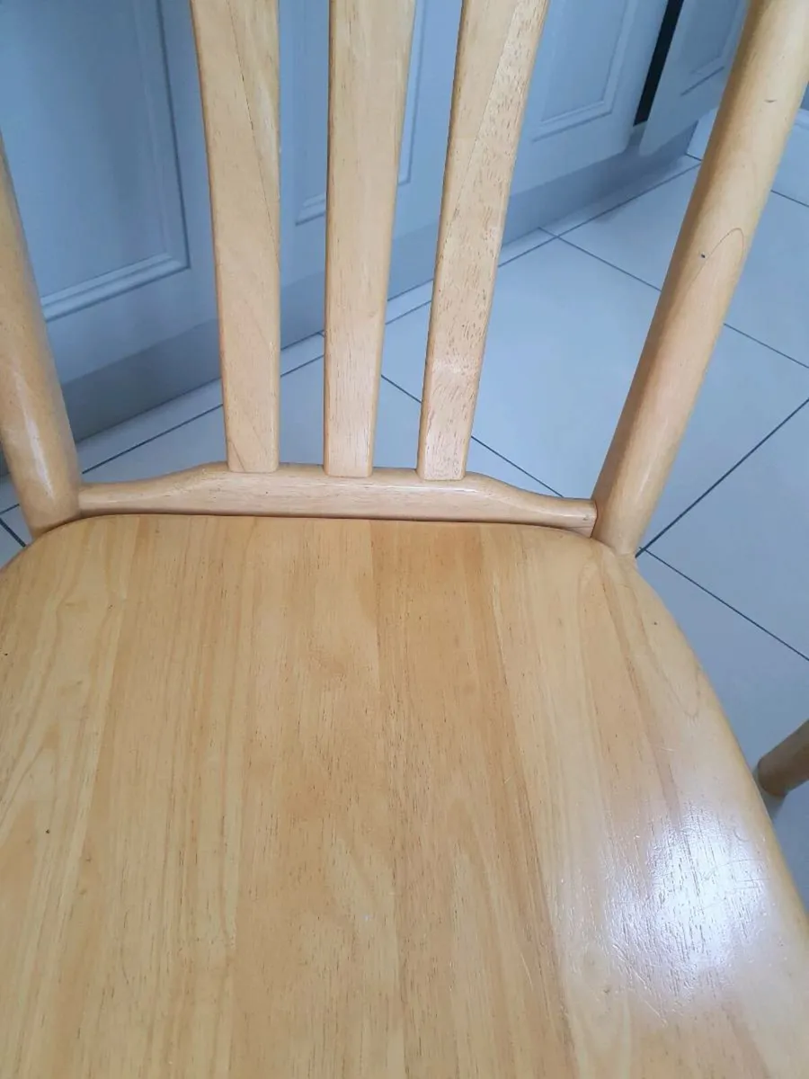 Set of  4 solid wood dining chairs - Image 3