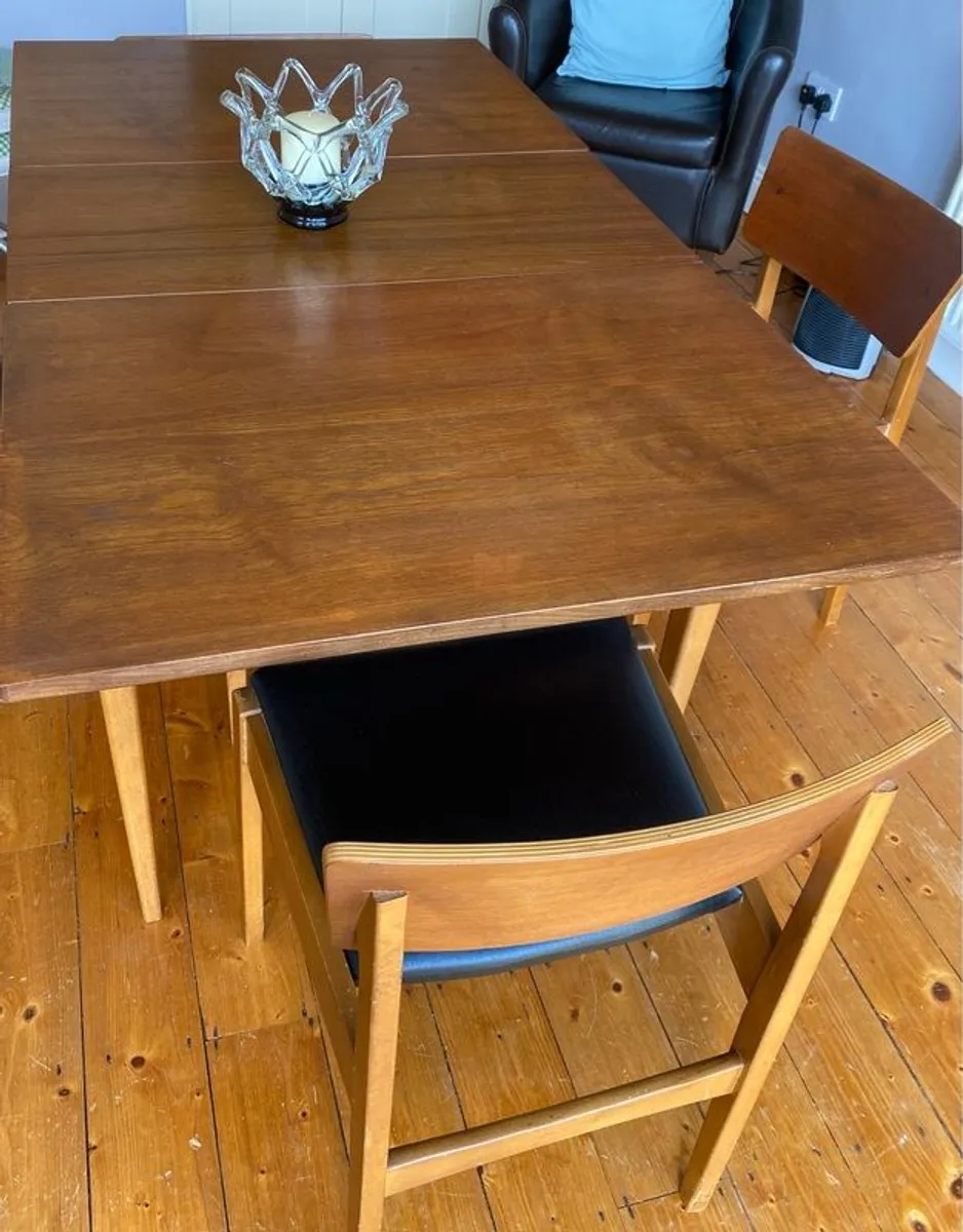 Mid Century Dining Table and Chairs - Image 3