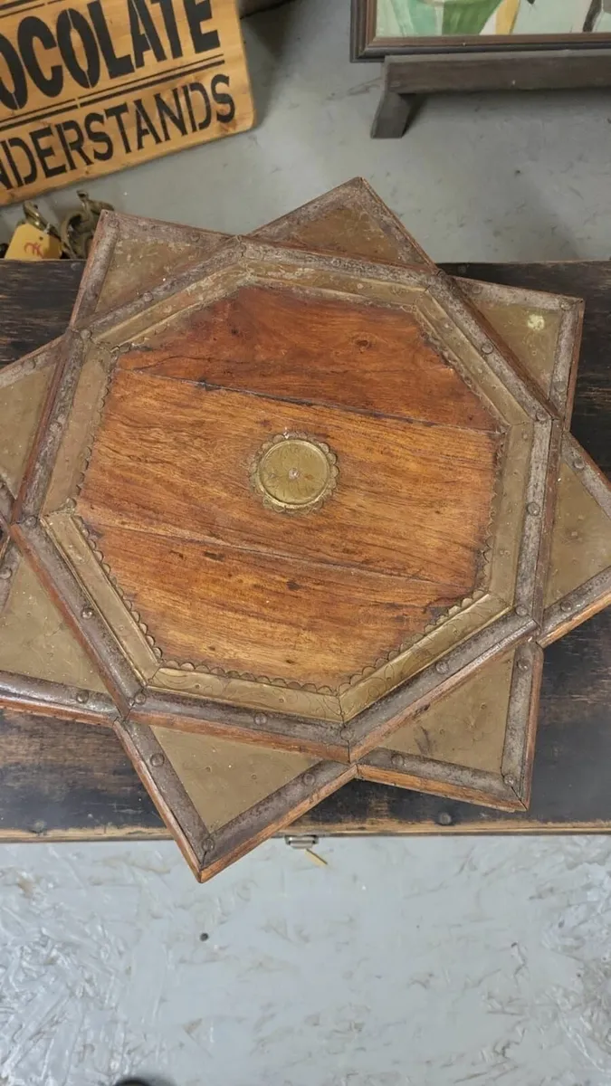 Vintage Moroccan tray table, stand - Image 3