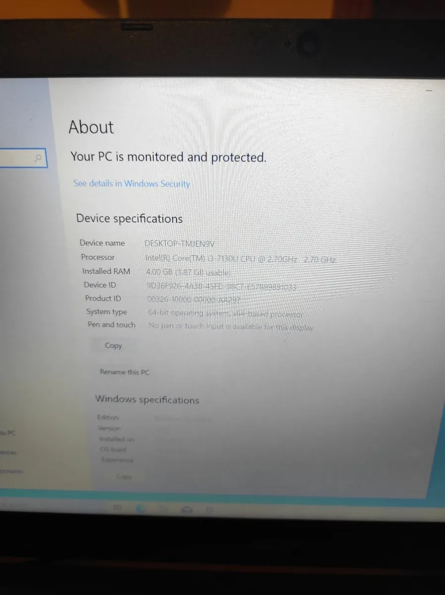 Laptop Acer Extensa 15 inch 4GB 250 SSD i3 - Image 1