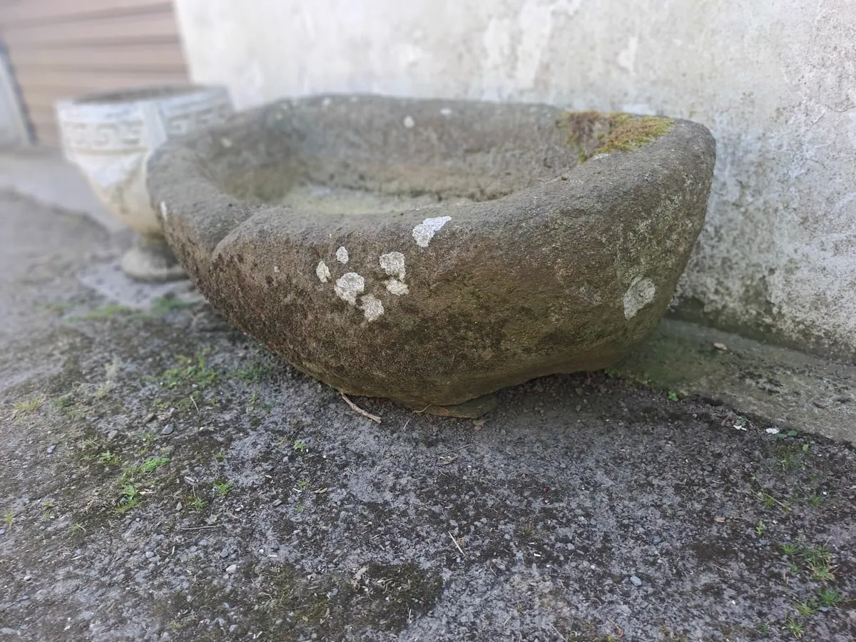 Granite pig trough planter - Image 4