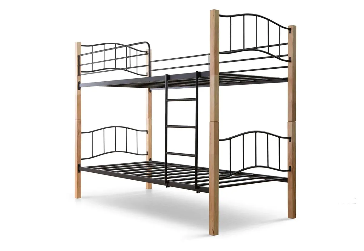 Metal & Wood Bunk Bed with Delivery in Ireland - Image 1