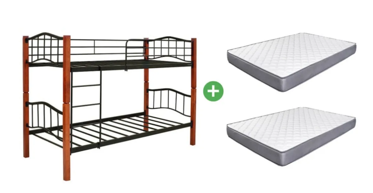 Metal & Wood Bunk Bed with Delivery in Ireland - Image 2