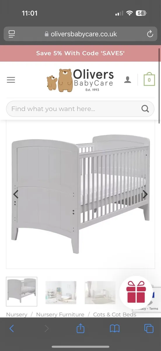 Cot bed - Image 1