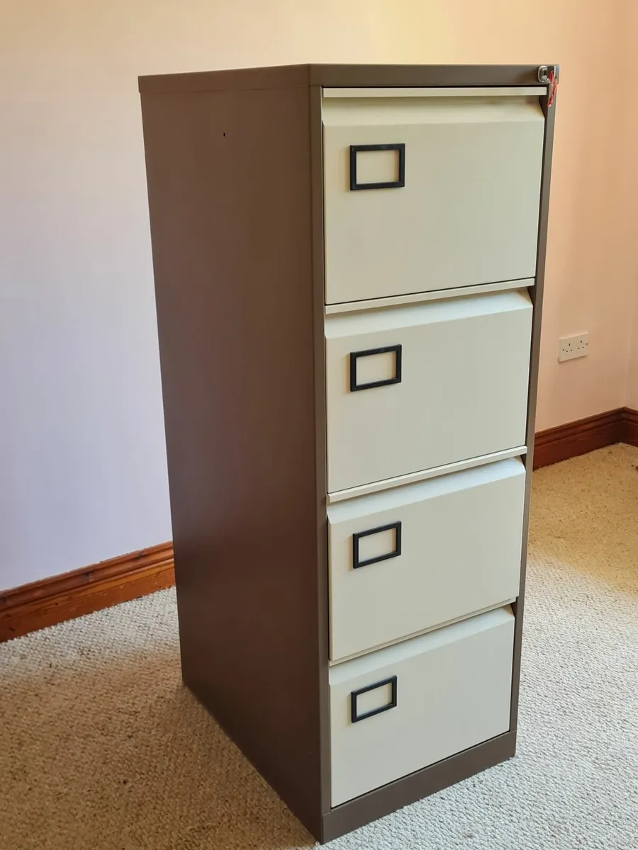 4-DRAWER TWO-TONE STEEL FILING CABINET