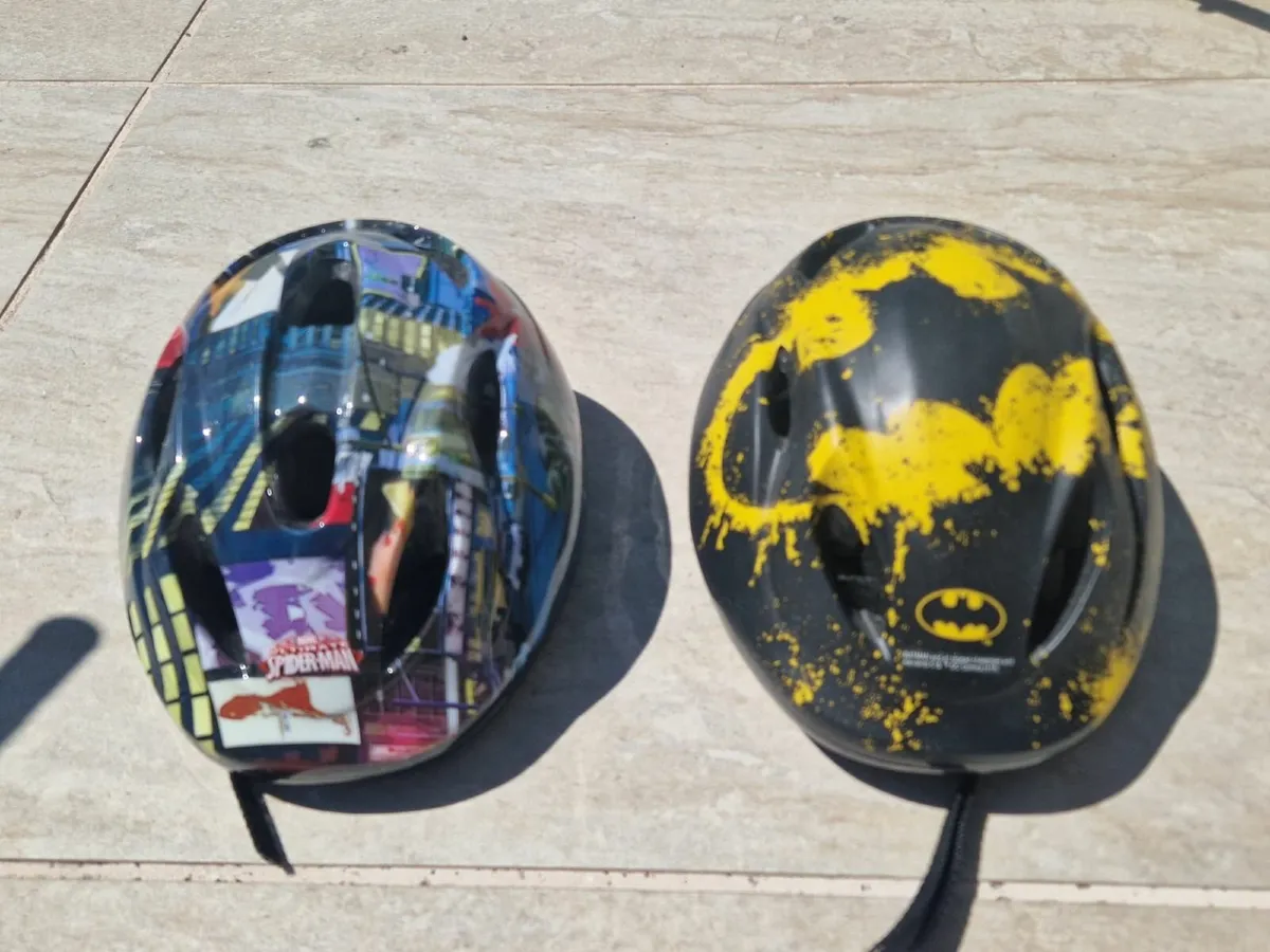 Children Helmets Batman and Spiderman - Image 1