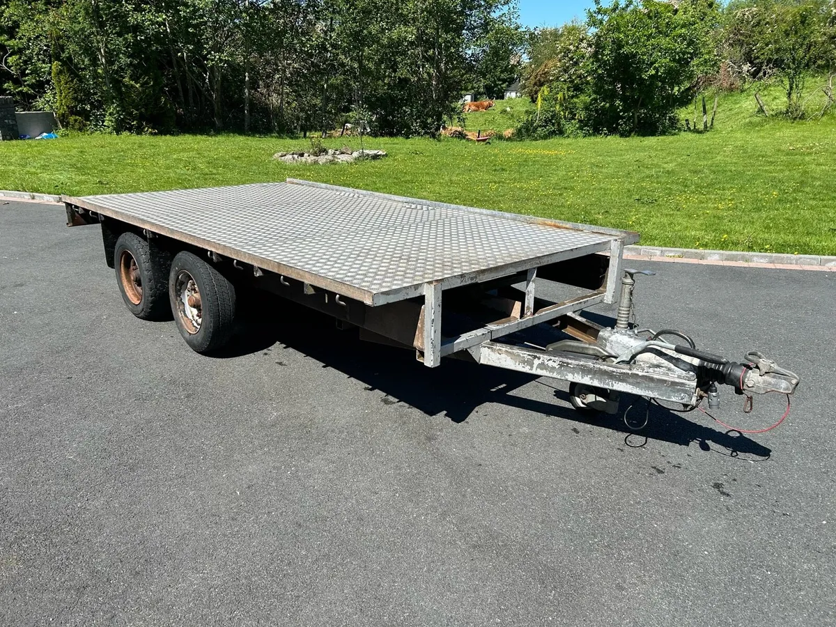 12x7 Flatbed trailer twin axle - Image 1