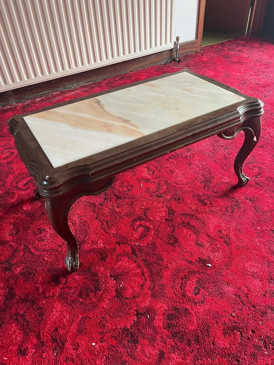 Coffee Table with Marble Top