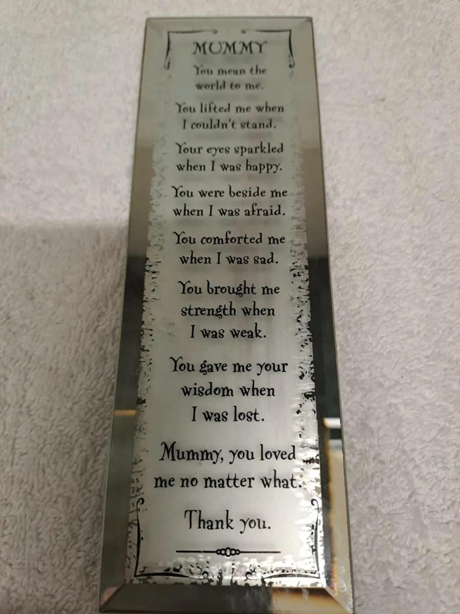 Frame Mummy poem on glass - Image 4